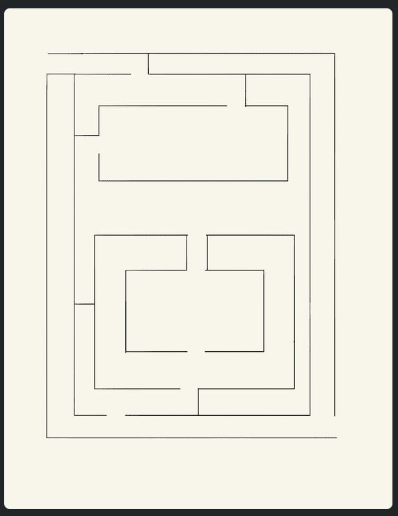 Line drawing of a maze.