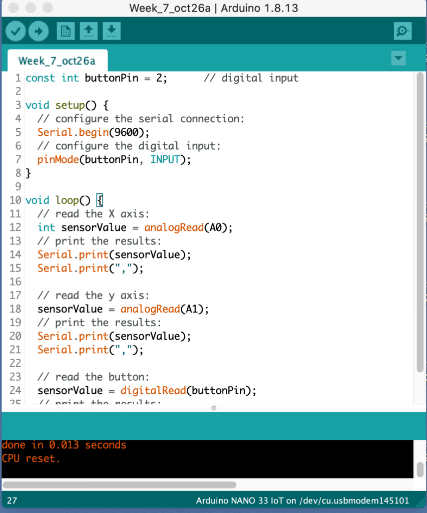 Arduino sketch