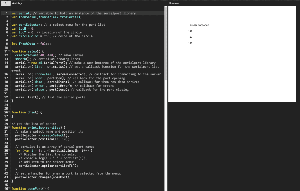 p5js sketch working