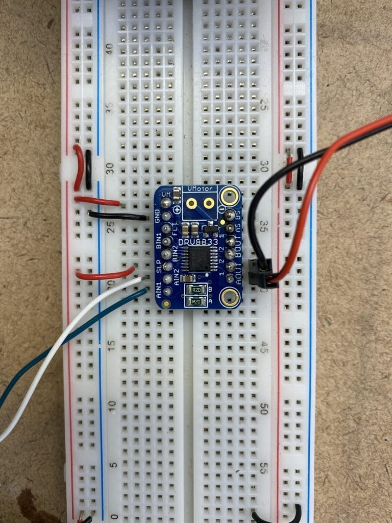 H Bridge wiring with a motor breakout board