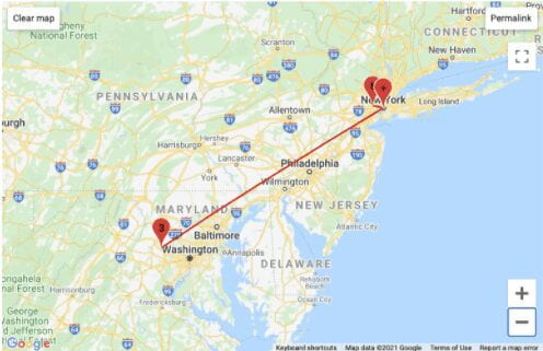 Trace routing map