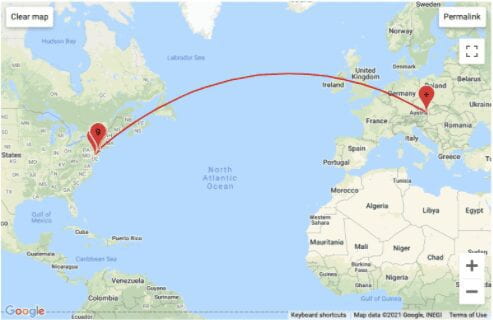 Trace routing map