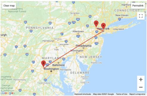 Trace routing map