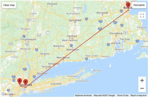 Trace routing map