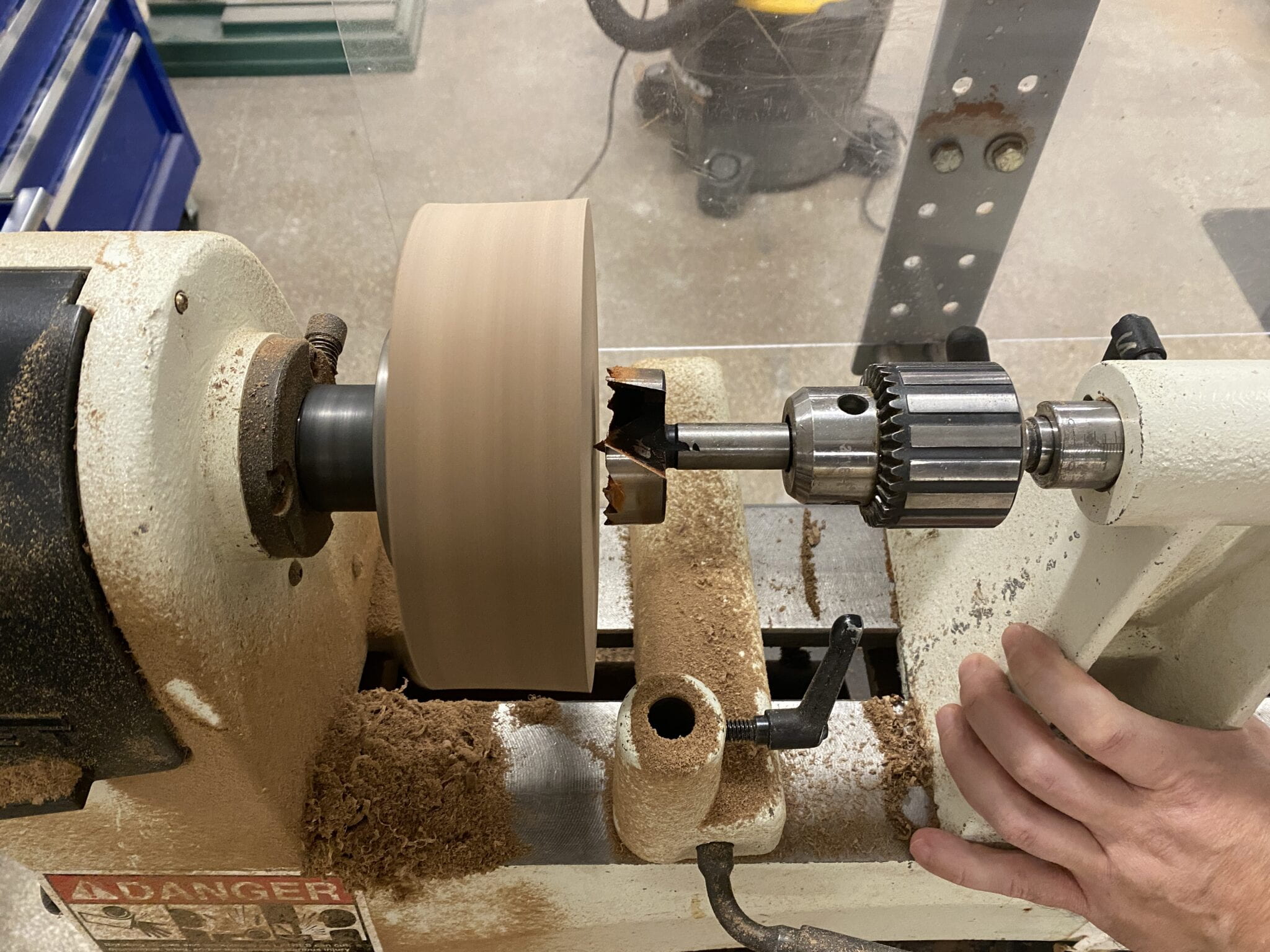 turning wood on a lathe