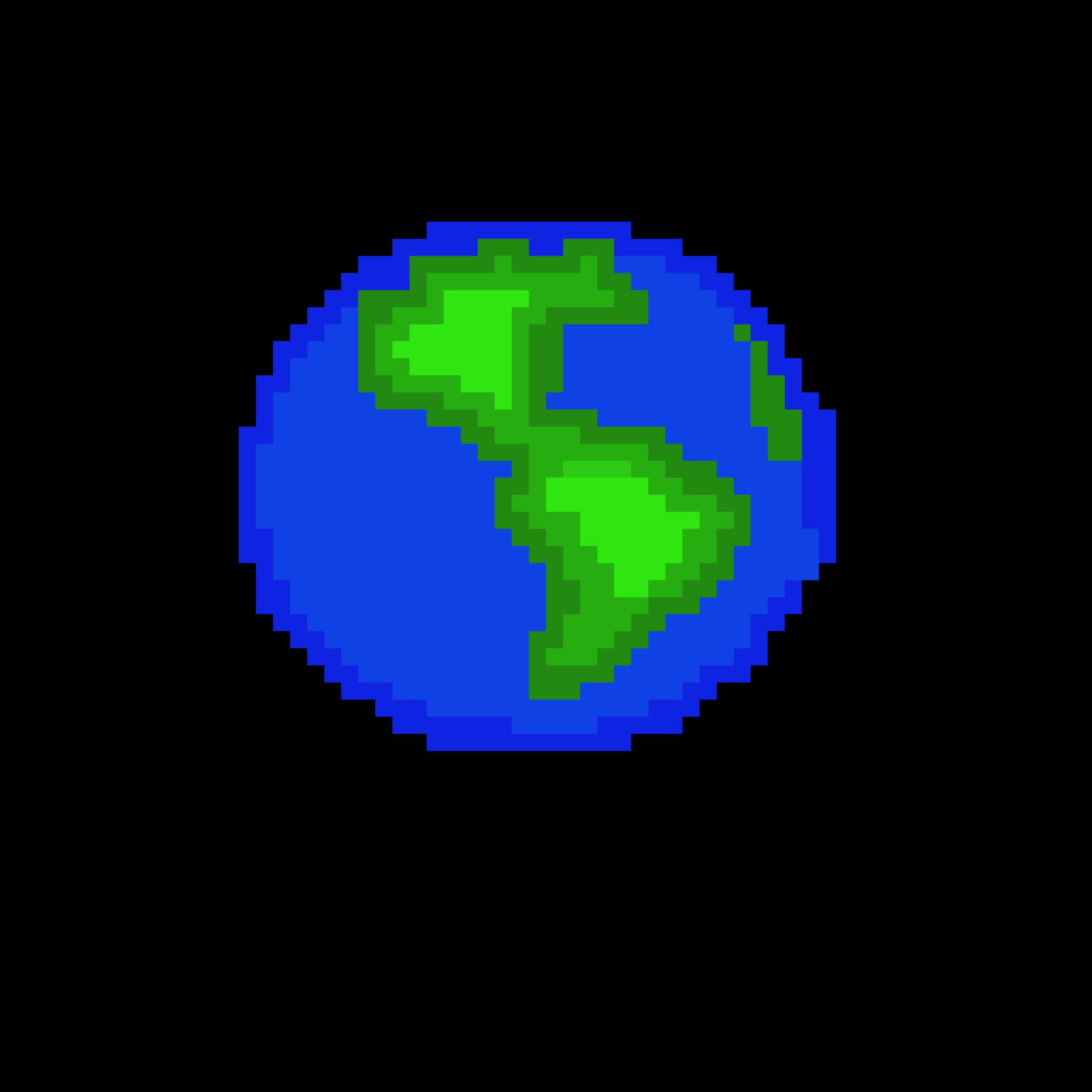 pixel art of a planet