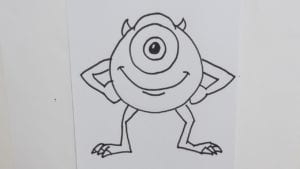 Mike Wazowski from Monster Inc. illustration