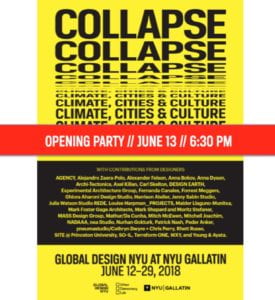 COLLAPSE opening party poster