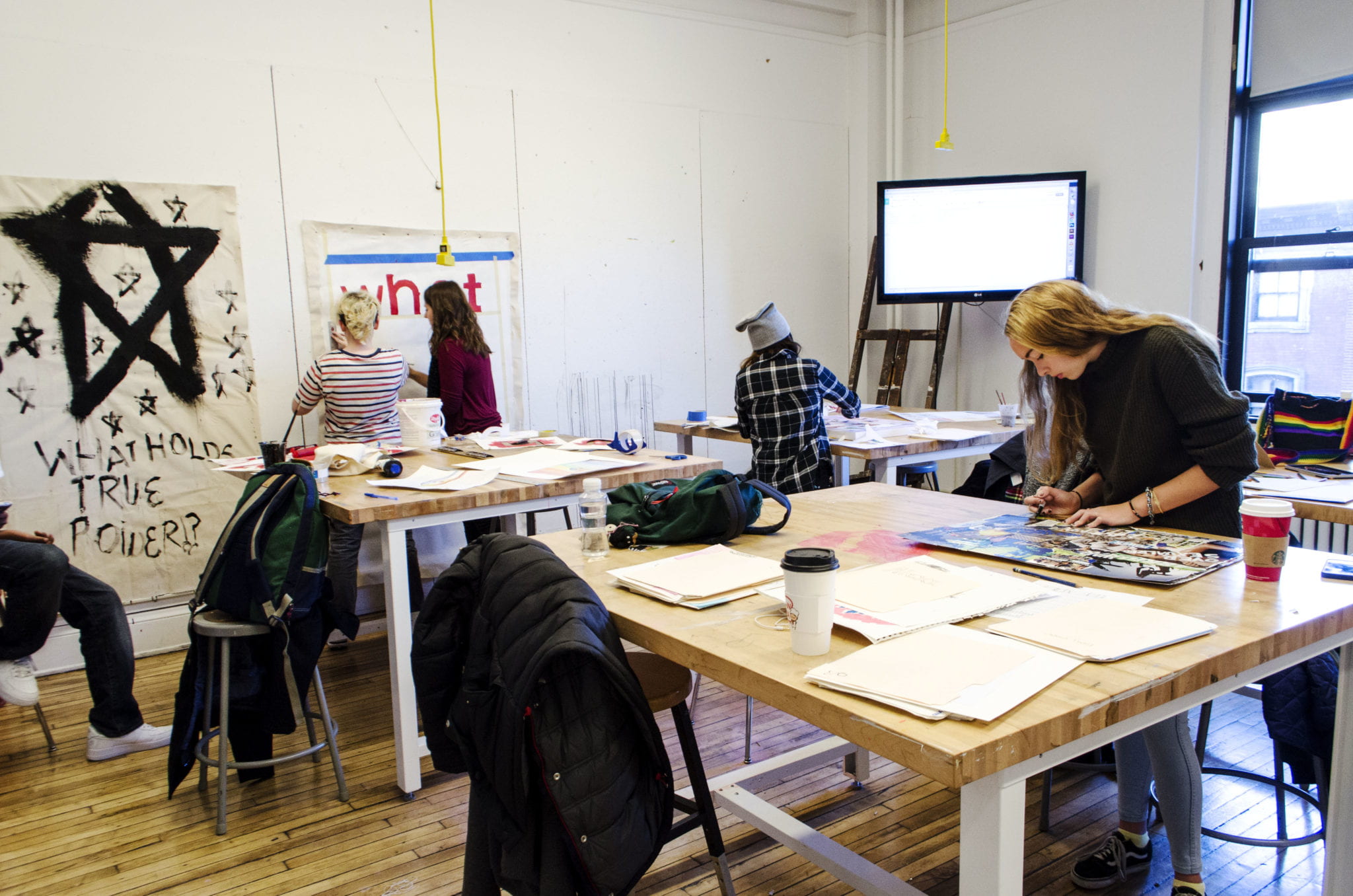 Students working in the studio.