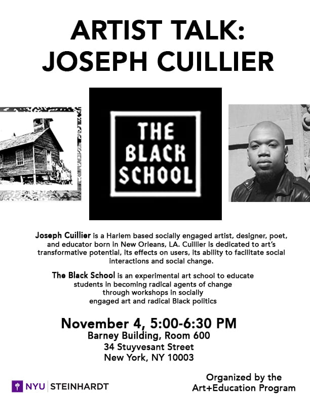 Joseph Cuillier and The Black School poster 