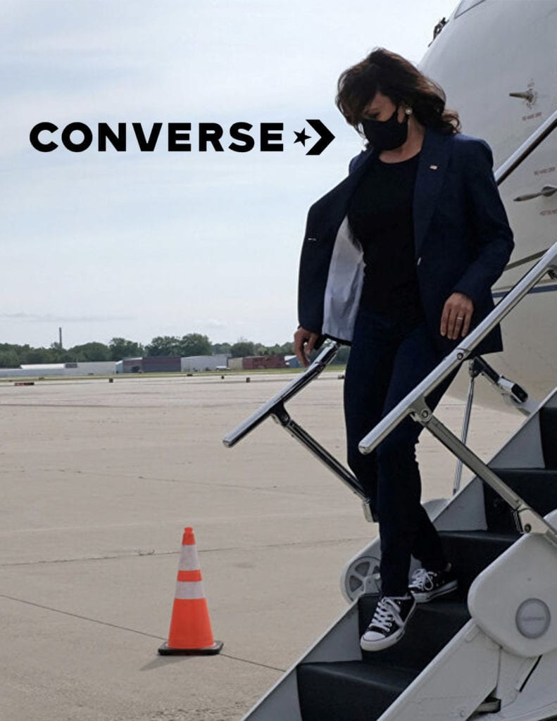 Image of fake advertisement for Converse sneakers