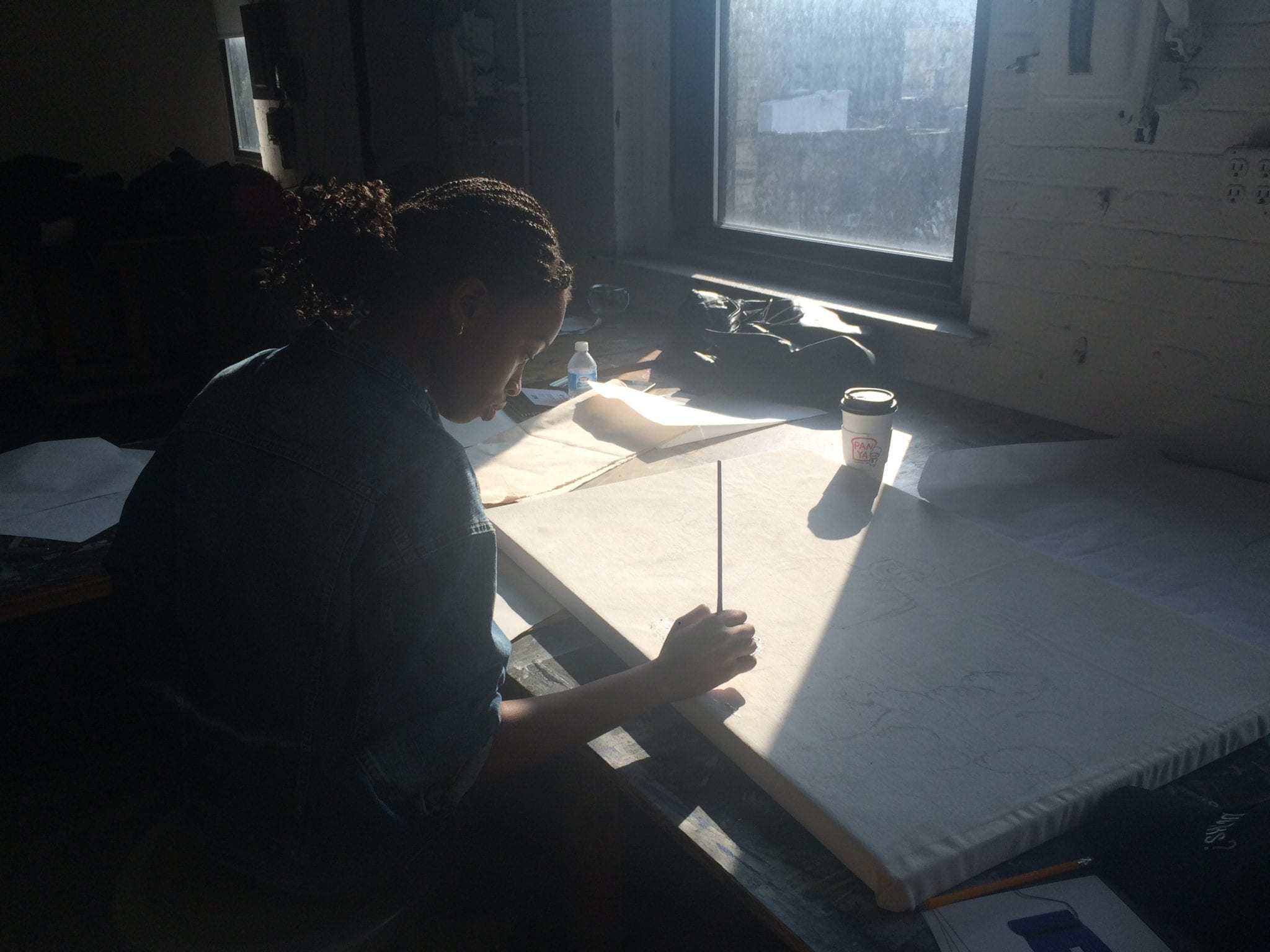 Student working during a Visionary Studio Saturday session