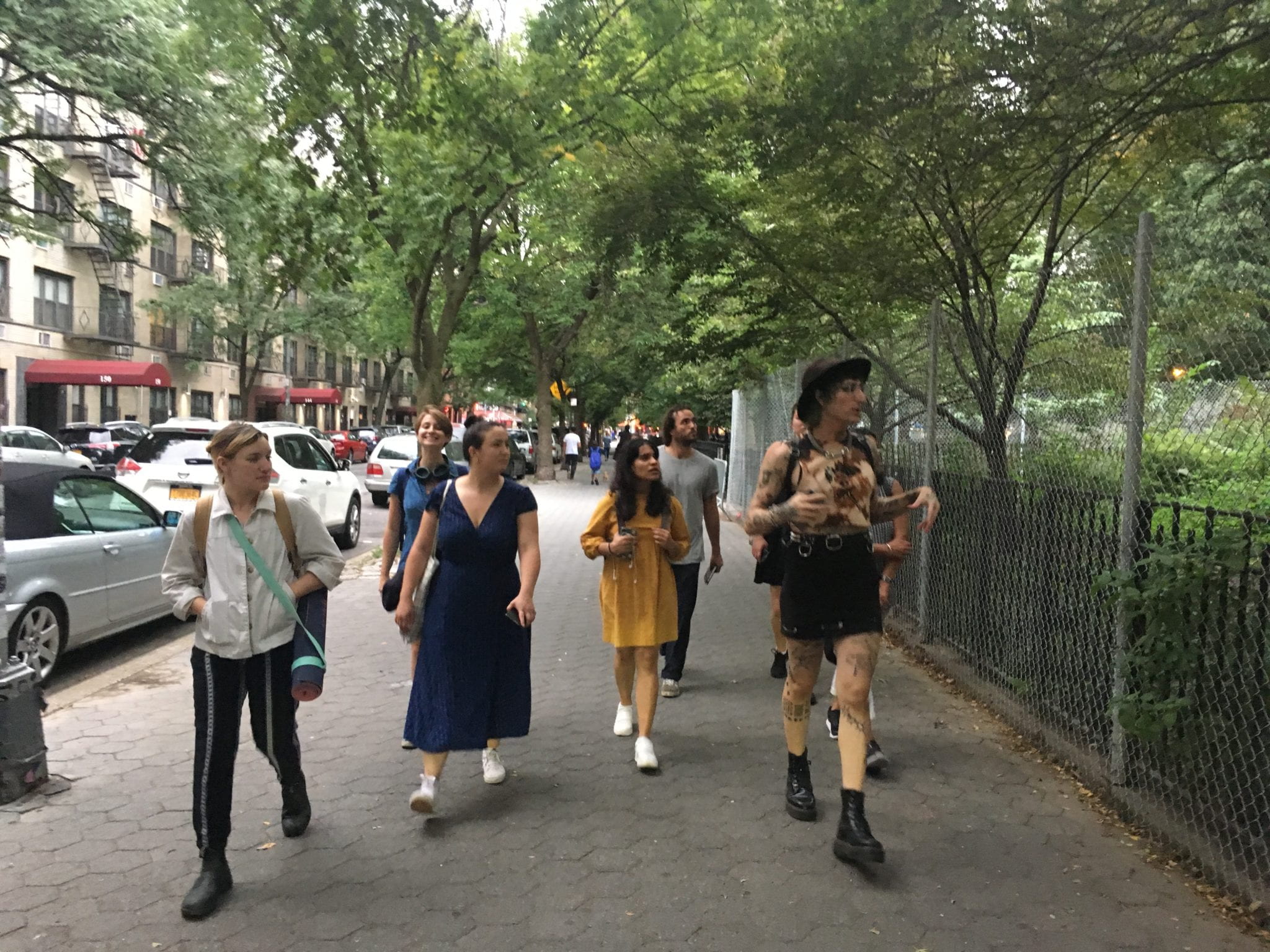 Tour group walking in the LES