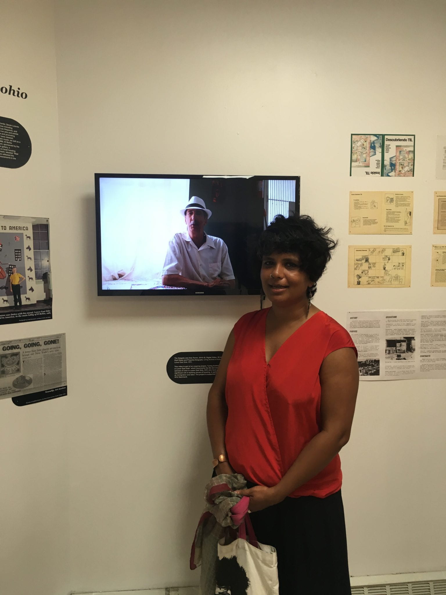 Priyanka Dasgupta at the Loisaida exhibition.