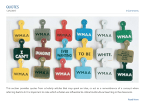 Screenshot of website with image of colorful museum tags