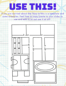 Screenshot of page saying 'Use This' with an outline of a building space and different rooms.