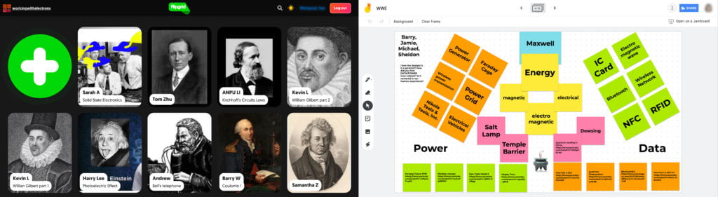 show how Rodolfo Cossovich uses FlipGrid and Google Jamboard to organize async discussions