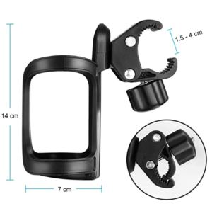 3d model of the cupholder with measurements