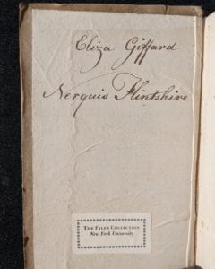 Inside cover of book showing ownership inscription.