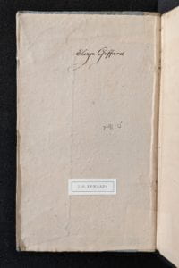 Inside cover of book showing ownership inscription.