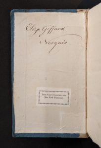 Inside cover of book showing ownership inscription.