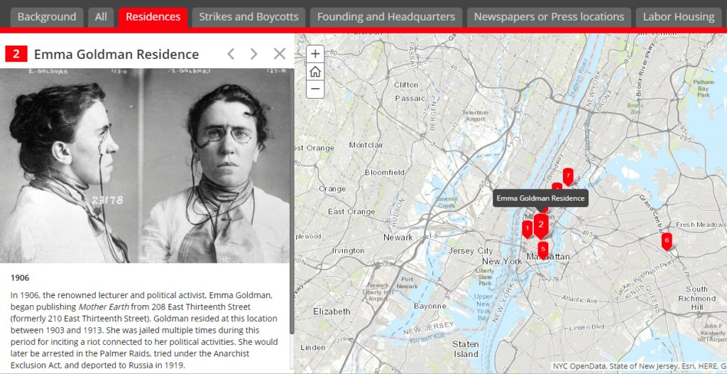 New York City Labor History Map screenshot 3