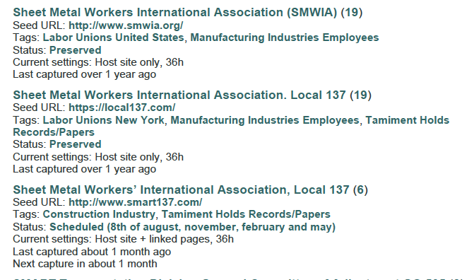 Local Union 137 capture data