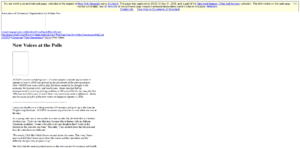 Screenshot of New Voters article on archived website of ACORN. Captured on Sep 11, 2009.