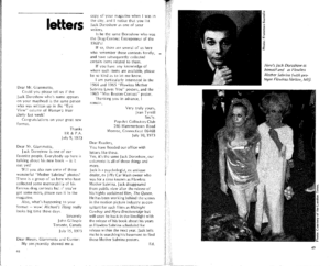 Letters about Jack Doroshow in Michael's Thing