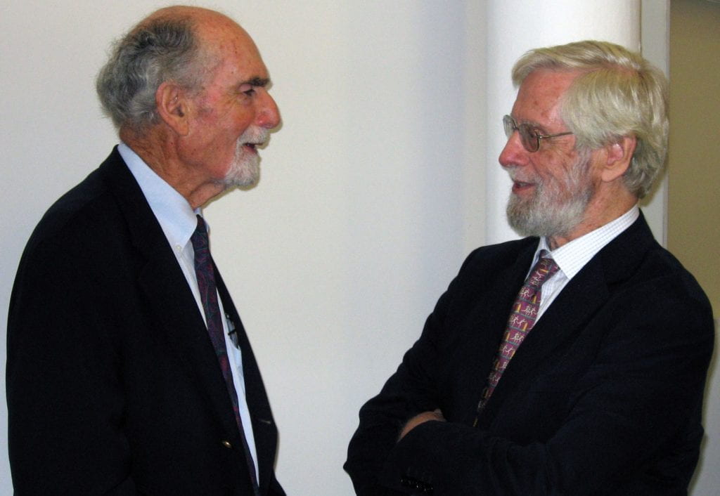 Doctor Arthur Zitrin and the Center's founding Director, Doctor Bill Ruddick. 