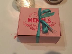 Mendl's box at Eleven Madison Park