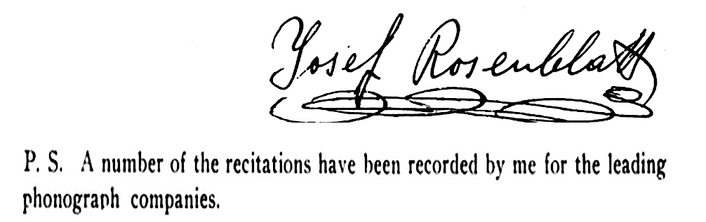 illustrate Rosenblatt's autograph