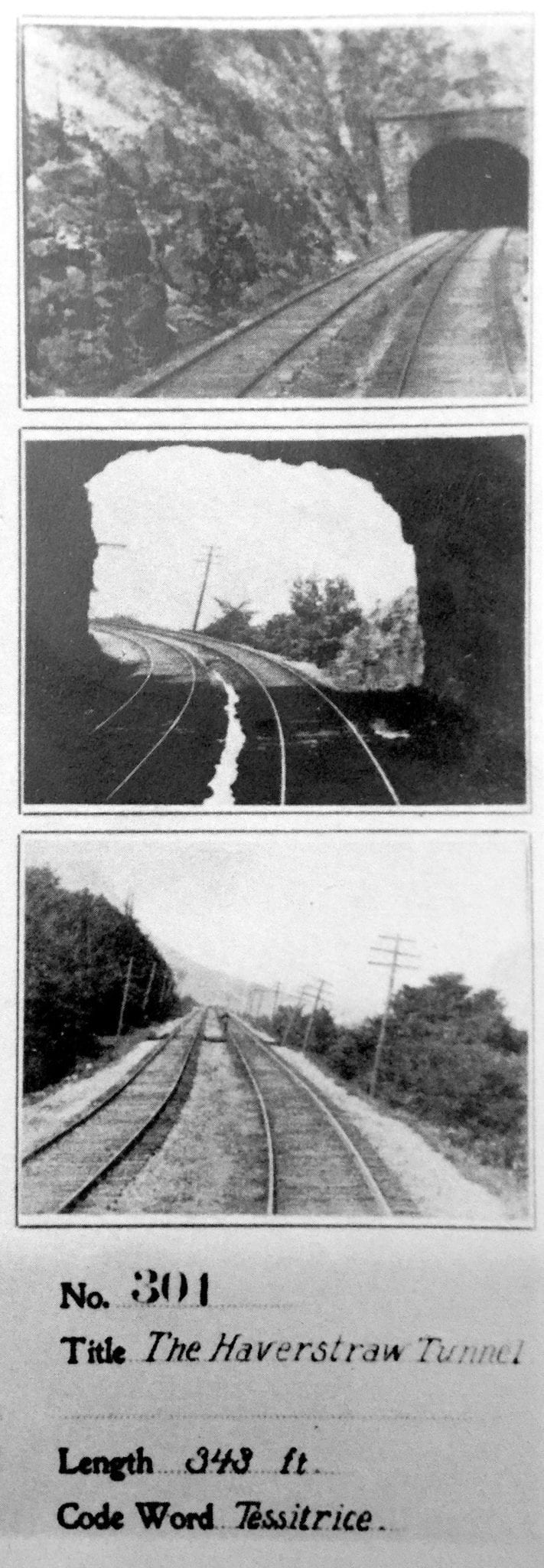 3 frames from Haverstraw Tunnel