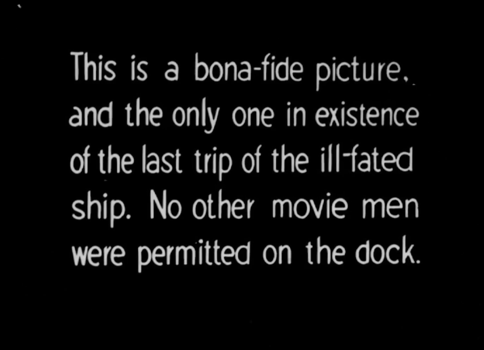 title card about Lusitania