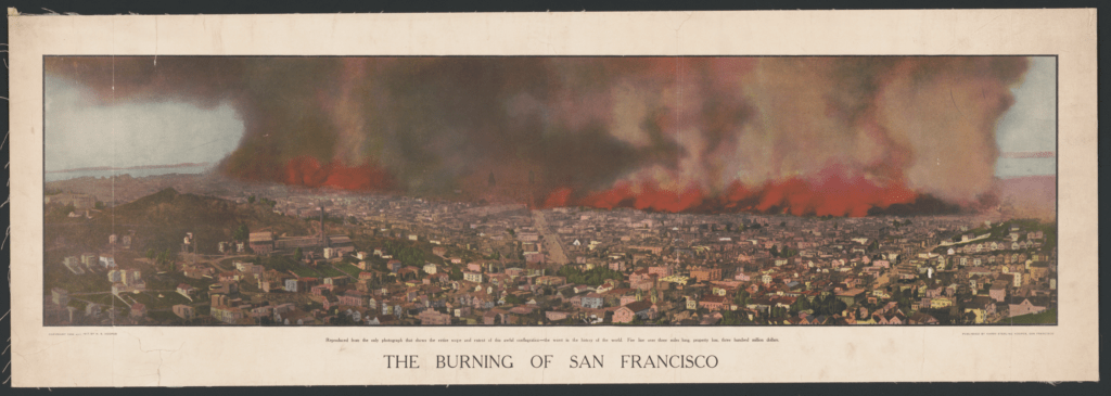 burning of SF photo 