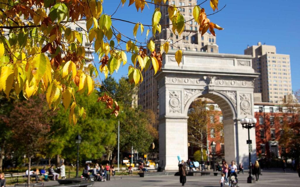 The arch at Washington Square park