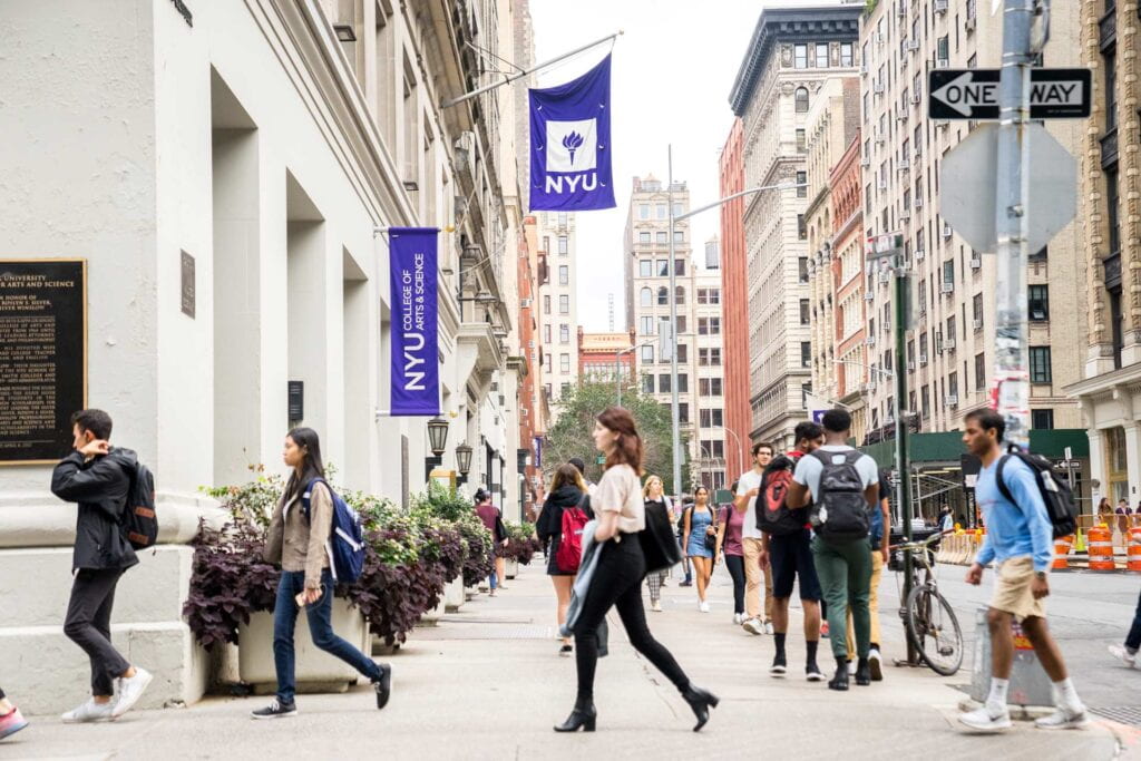 Street image of NYU campus