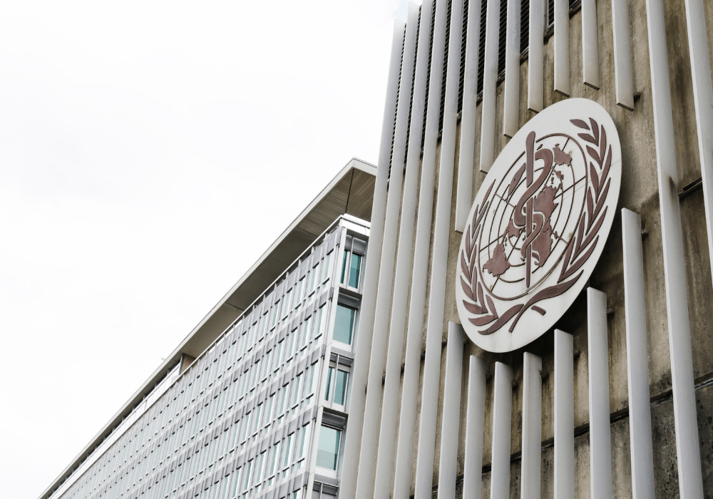 Image of the WHO headquarters building in Geneva