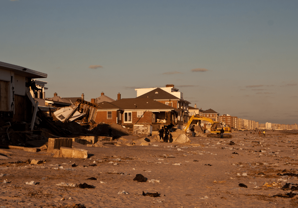 Damage following Hurricane Sandy.