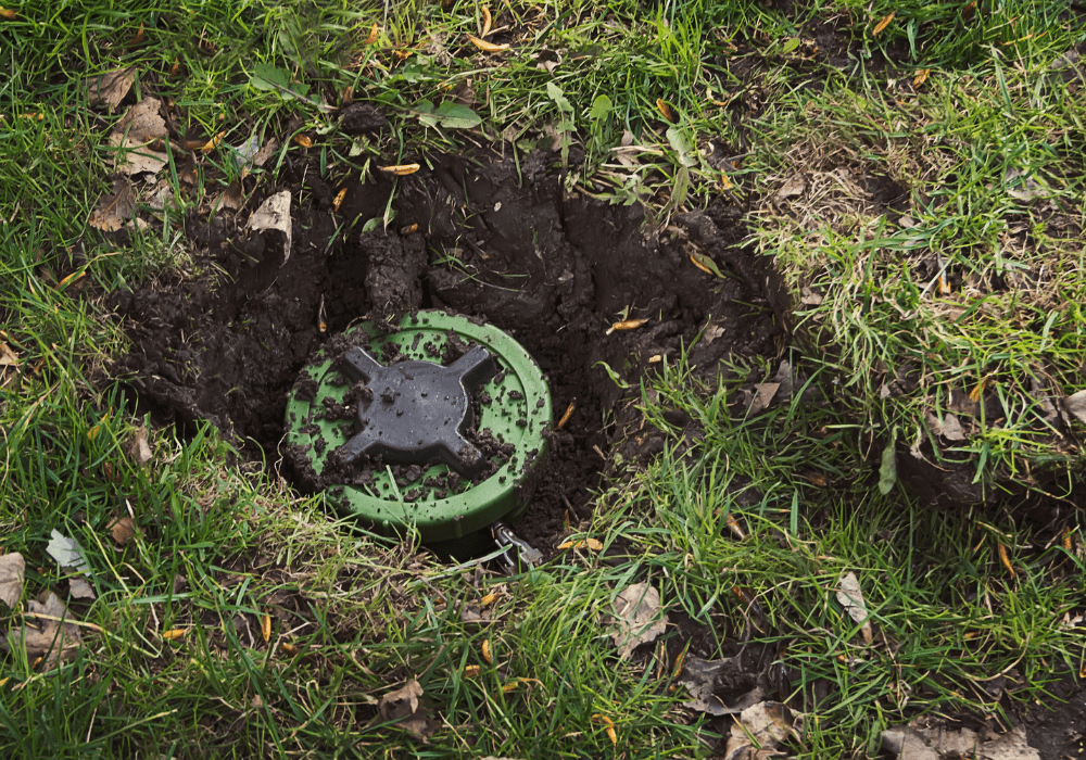 Landmine in mud