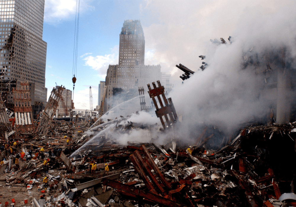 9/11 wreckage.