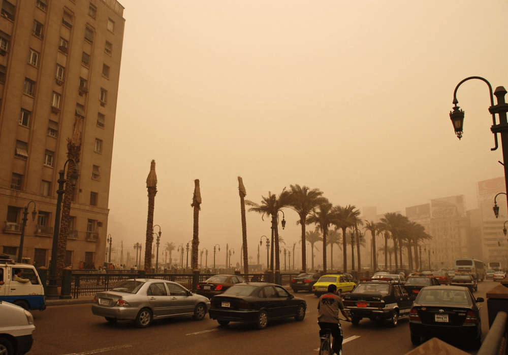 Air pollution in Egypt.