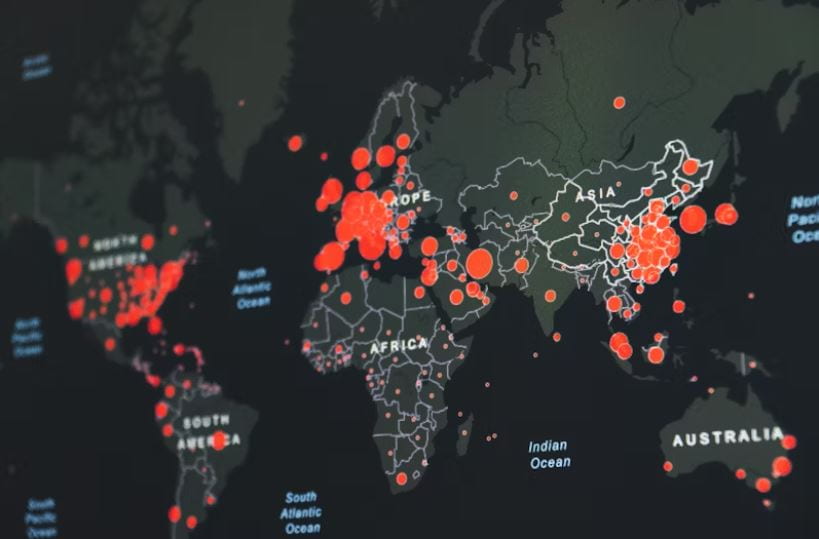 population concentration across the globe.