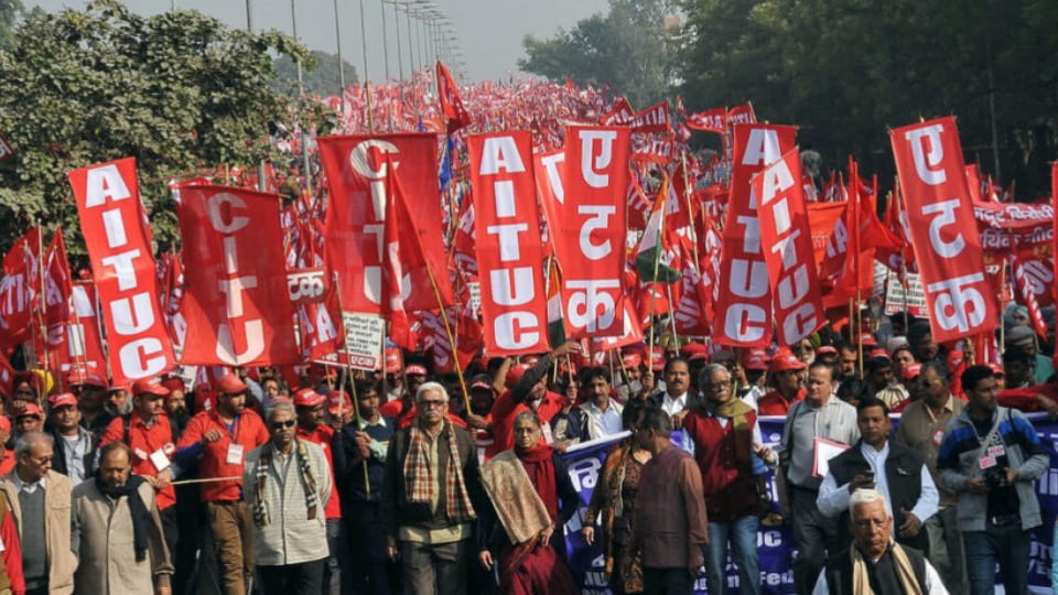 farmers and workers strike