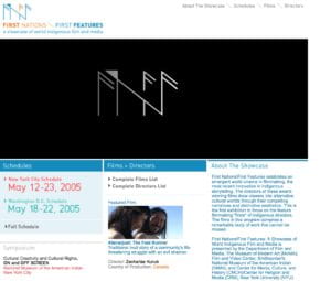 First Nations First Features archival website image