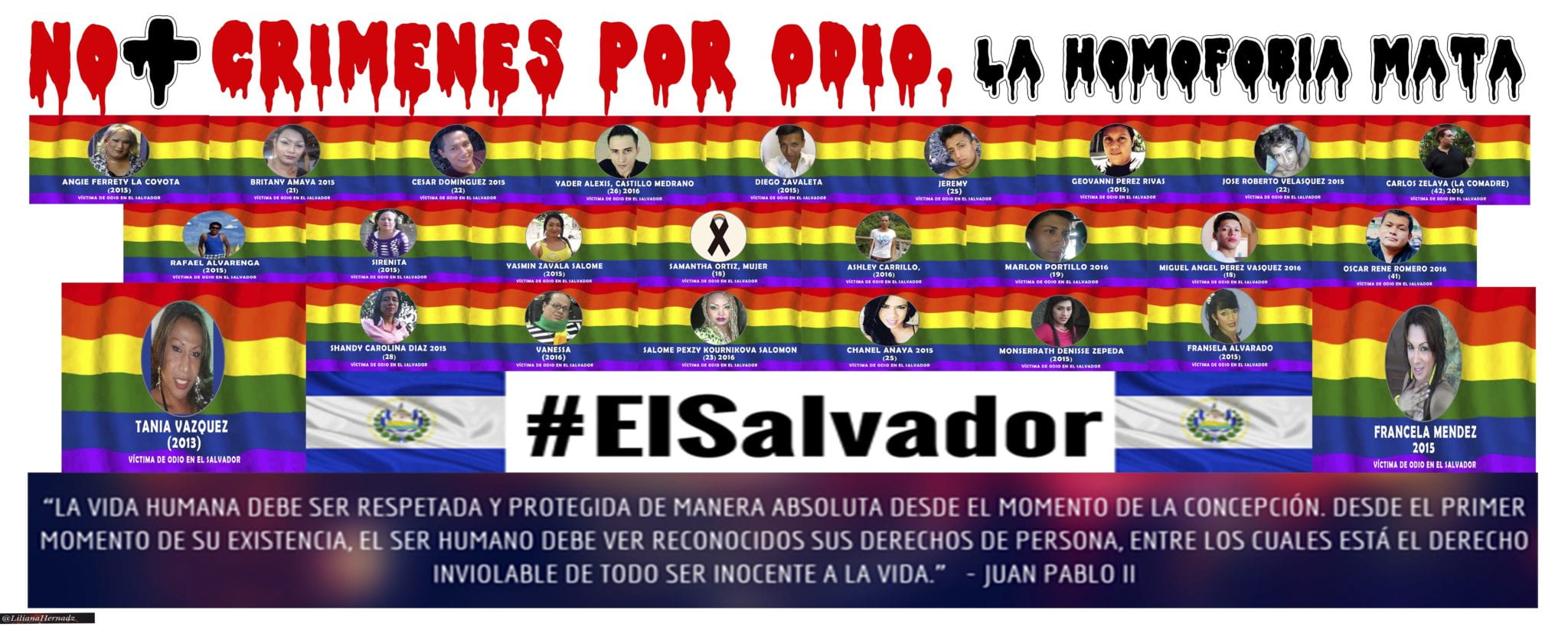 poster against homophobia in El Salvador