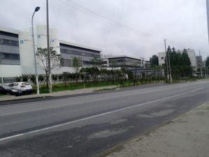 street with office building