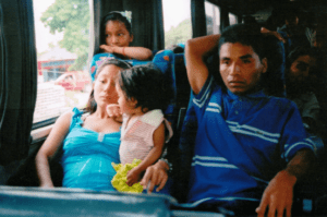 family on a bus