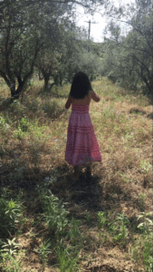 Young girl in field