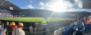 My view at Cardiff City Stadium.